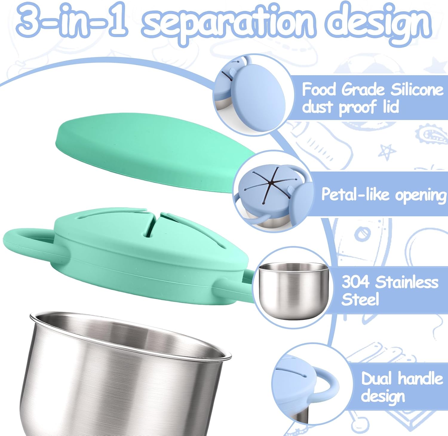 Cherubee - Stainless Steel Snack Container