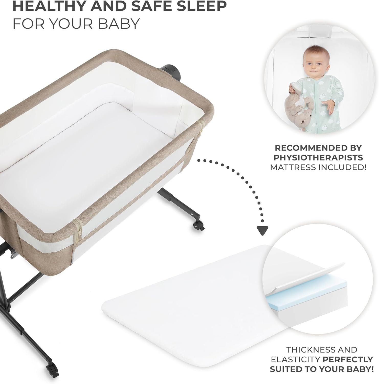 Kinderkraft Neste UP2 Bedside Cot 2 in 1