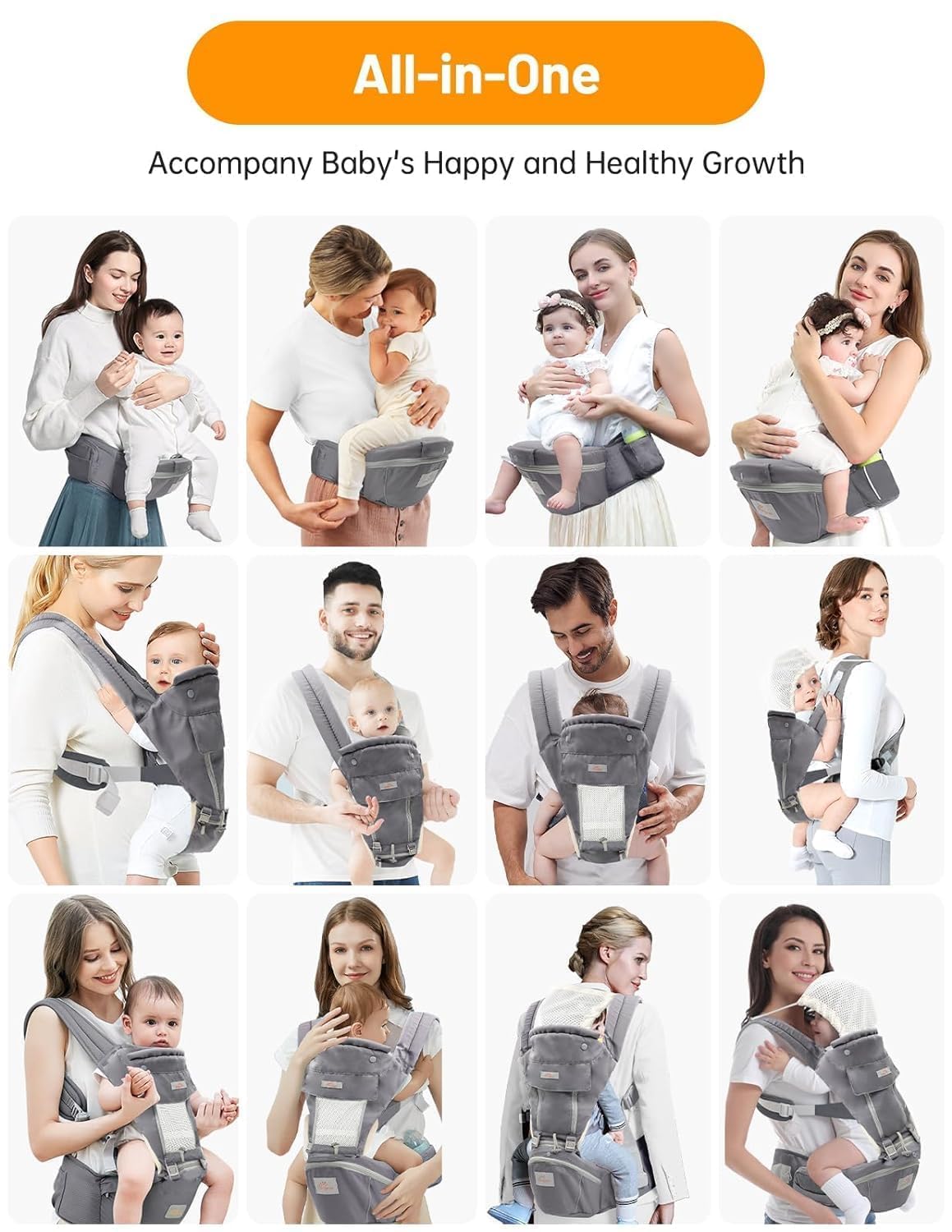 Baby Carrier with Hip Seat